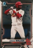 2021 Bowman Draft #BDC187 Jordan Walker Chrome Baseball Card