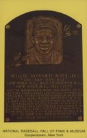 1964 DATE Hall of Fame Yellow Plaque Postcard # Willie Mays Baseball Card