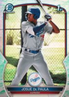 2023 Bowman Chrome Prospects #BCP111 Josue de Paula Lunar Glow Refractor Baseball Card