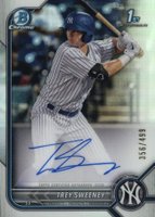 2022 Bowman Chrome Prospect Autographs #CPATS Trey Sweeney Refractor Baseball Card