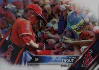2016 Topps Chrome #1 Mike Trout Signing Autographs-Refractor Baseball Card