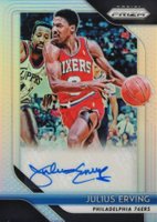 2018 Panini Prizm Signatures #SJEV Julius Erving Silver Prizm Basketball Card