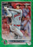 2022 Topps Chrome #1 Shohei Ohtani Green Wave Refractor Baseball Card
