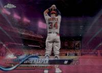 2018 Topps Chrome Update #HMT73 Bryce Harper Pink Refractor Baseball Card