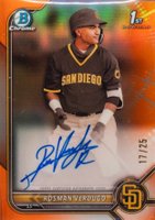 2022 Bowman Chrome Prospect Autographs #CPARV Rosman Verdugo Orange Shimmer Refractor Baseball Card