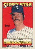 1988 Topps Stickercard #61 Ron Guidry Bert Blyleven-20 Baseball Card