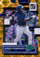 2022 Panini Donruss Rated Prospect #RP2 Jasson Dominguez Gold Baseball Card