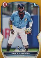 2023 Bowman Paper Prospects #BP61 Junior Caminero Gold Baseball Card