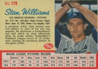 1962 Post Cereal #115 Stan Williams Baseball Card