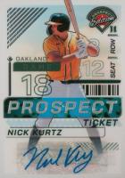 2024 Panini Prospect Edition Prospect Ticket #143 Nick Kurtz Signature Baseball Card