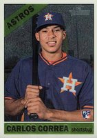2015 Topps Heritage  #563 Carlos Correa Batting Pose-Chrome Baseball Card