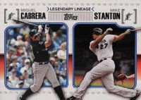 2010 Topps Legendary Lineage #LL66 Miguel Cabrera/Mike Stanton Baseball Card
