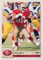 1992 Upper Deck #616 Jerry Rice Football Card