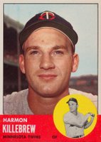 1963 Topps #500 Harmon Killebrew Short print Baseball Card