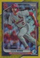 2024 Bowman Mega Box Chrome #2 Masyn Winn Yellow Refractor Baseball Card