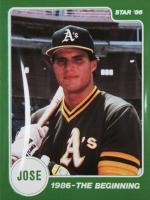 1986 Star Canseco # Jose Canseco Sticker-1986 the Beginning Baseball Card