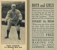 1916 Morehouse Baking #2 Sam Agnew Baseball Card