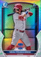 2023 Bowman Chrome Prospects #BCP89 Nikau Pouaka-Grego Lunar Glow Refractor Baseball Card