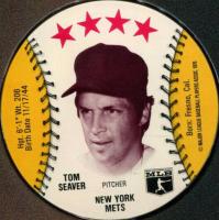 1976 MSA Sports Discs # Tom Seaver Blank Back Baseball Card