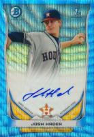 2014 Bowman Prospect Autograph #JHA Josh Hader Chrome-Blue Wave Refractor Baseball Card