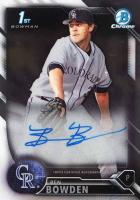 2016 Bowman Draft Chrome Draft Picks Autographs #CDABB Ben Bowden Baseball Card