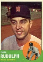 1963 Topps #291 Don Rudolph Baseball Card