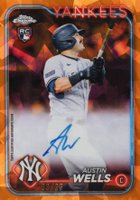 2024 Topps Chrome Sapphire Chrome Sapphire Autographs #CSAAW Austin Wells Orange Baseball Card