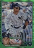 2023 Topps Chrome #62 Aaron Judge Green Sonar Refractor Baseball Card