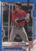 2021 Bowman Paper Prospects #BP135 Jarren Duran Blue Baseball Card