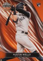 2024 Topps Chrome Black #8 Austin Wells Orange Baseball Card