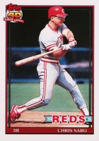 1991 Topps Tiffany #45 Chris Sabo Baseball Card