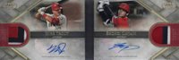 2021 Topps Tier One Dual Autograph Relic Book #DAR-TOH Shohei Ohtani/Mike Trout Baseball Card
