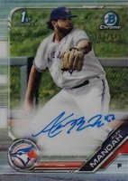 2019 Bowman Draft Chrome Draft Picks Autograph #CDAAM Alek Manoah Refractor Baseball Card