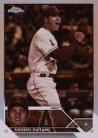 2023 Topps Chrome #17 Shohei Ohtani Sepia Refractor Baseball Card