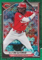 2024 Bowman Mega Box Chrome #22 Elly de La Cruz Green Refractor Baseball Card