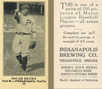 1916 Indianapolis Brewing #53 Oscar Dugey Baseball Card
