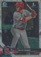 2018 Bowman Draft #BDC117 Nolan Gorman Chrome-Sparkles Baseball Card