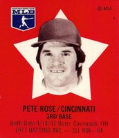 1978 Pepsi-Cola SuperSTAR Hand Cut # Pete Rose Baseball Card