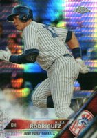 2016 Topps Chrome #146 Alex Rodriguez Prism Refractor Baseball Card