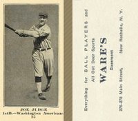 1916 Wares #93 Joe Judge Baseball Card