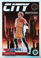 2023 Panini Hoops Premium Stock City Edition #6 Gradey Dick Silver Prizm Basketball Card
