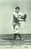 1908 Chicago Cubs/White Sox Postcards # Joe Tinker Baseball Card