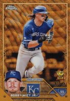 2023 Topps Gilded Collection #102 Bobby Witt Jr. Wave Gold Etch Baseball Card