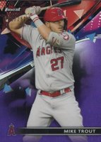 2021 Topps Finest #57 Mike Trout Purple Refractor Baseball Card