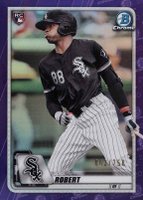 2020 Bowman Chrome #8 Luis Robert Purple Refractor Baseball Card