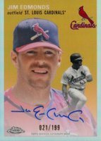 2023 Topps Chrome Platinum Anniversary Autographs #JE Jim Edmonds Refractor Baseball Card