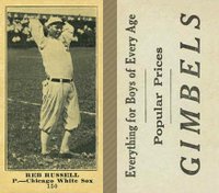 1916 Gimbels #150 Reb Russell Baseball Card