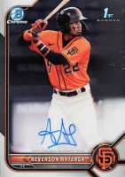 2022 Bowman Chrome Prospect Autographs #CPAAA Aeverson Arteaga Baseball Card