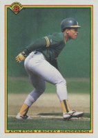 1990 Bowman #457 Rickey Henderson Baseball Card
