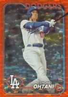 2024 Topps #500 Shohei Ohtani Orange Crackle Foil Board Baseball Card
